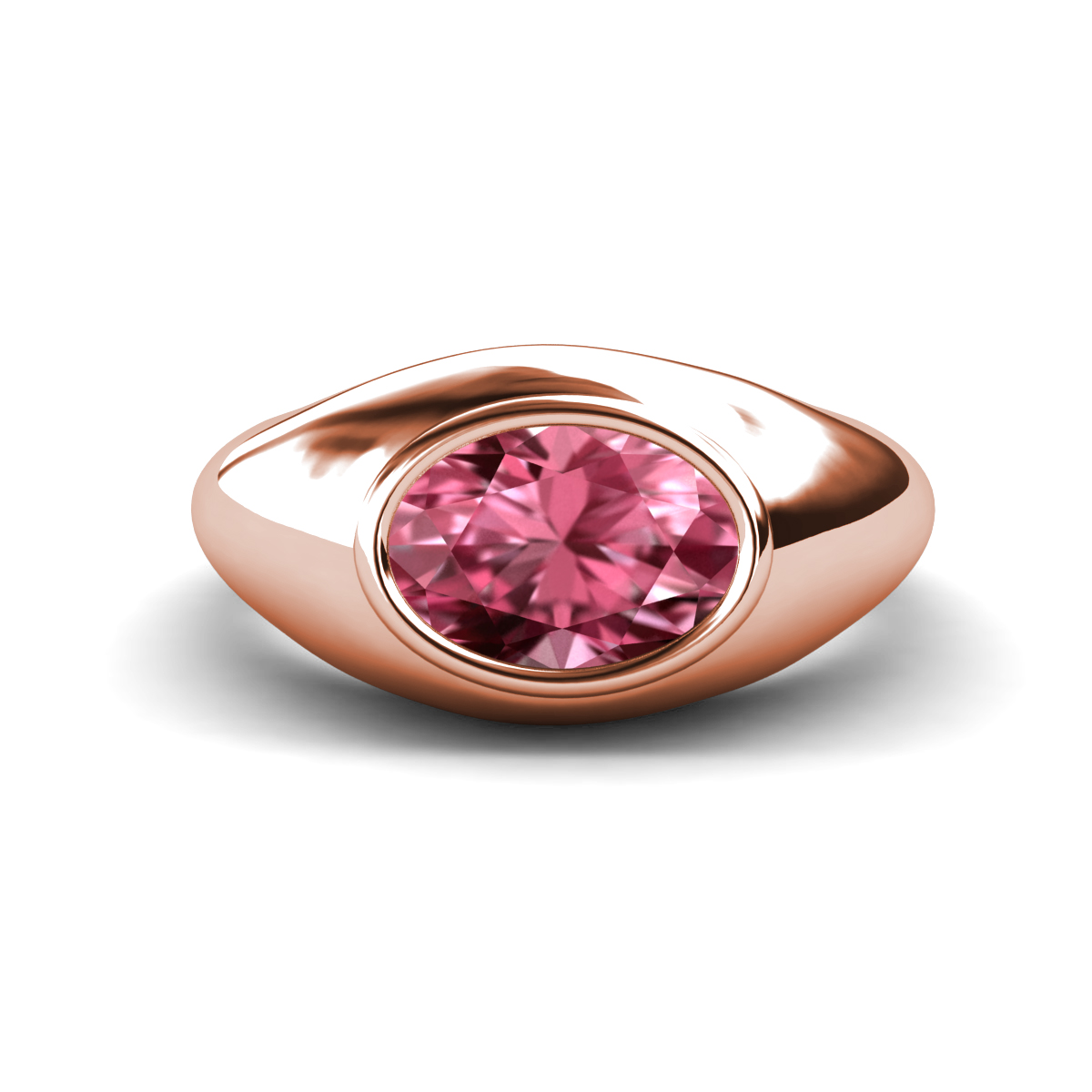 Dianne 1.65 ct Oval Shape Pink Tourmaline Women Solitaire Engagement Ring 